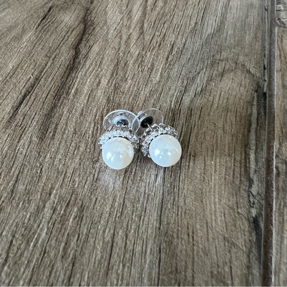 Pearl & Rhinestone Earrings